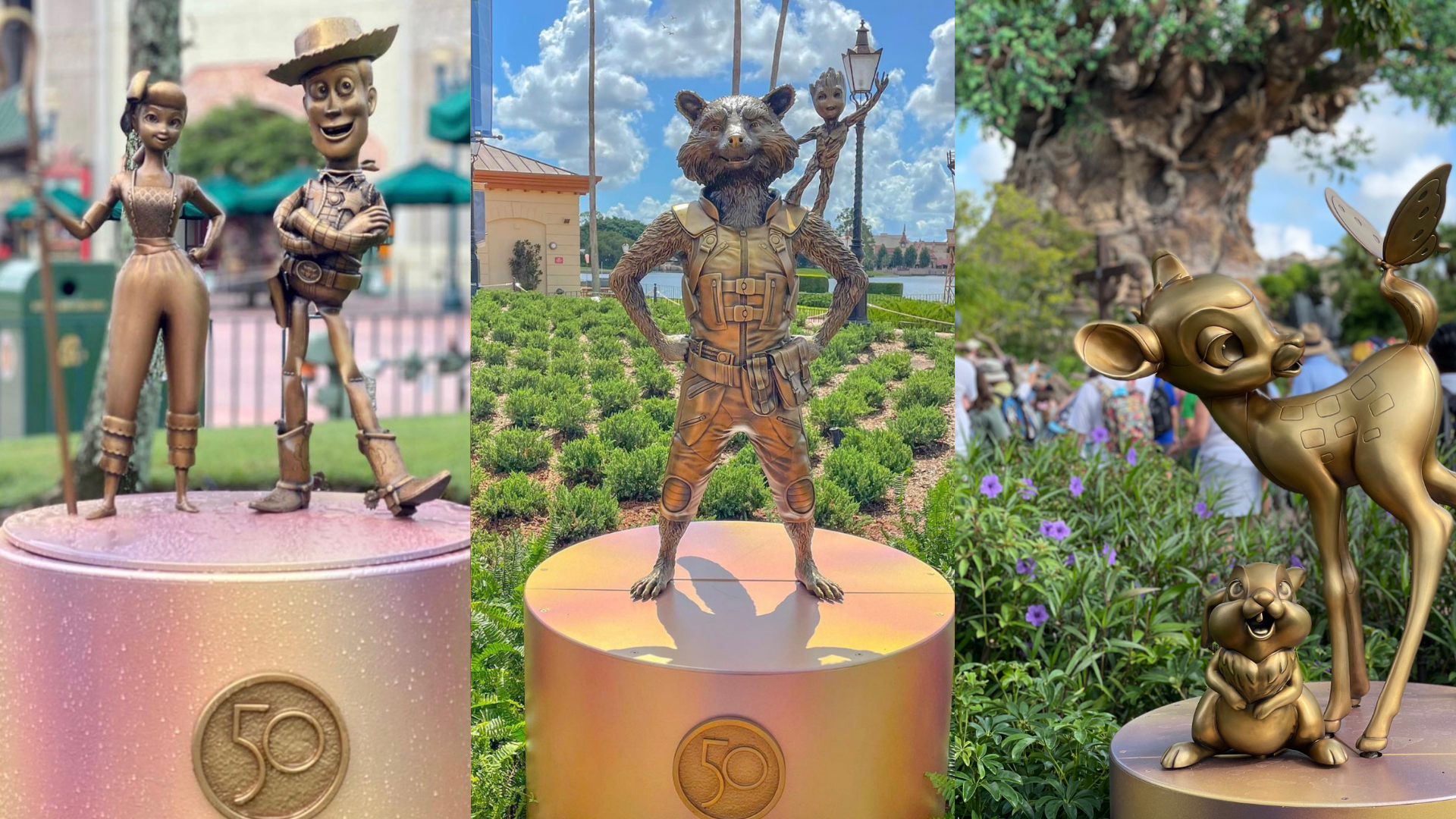 All of the Disney Fab 50 Statues and Where to Find Them